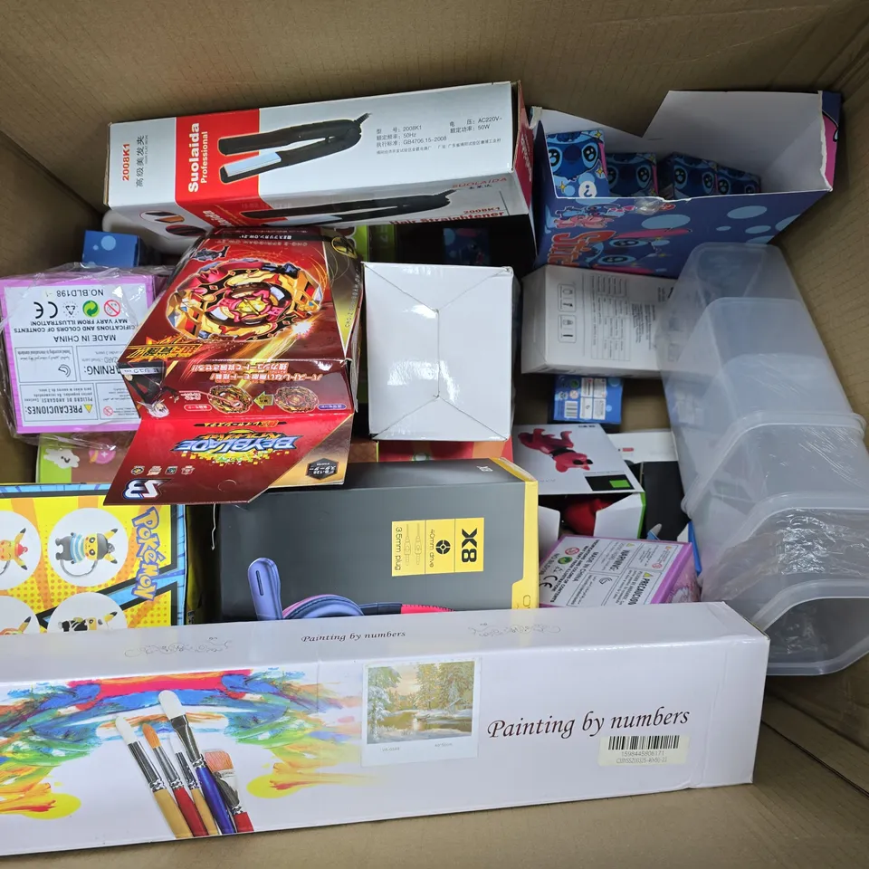 APPROXIMATELY 10 ASSORTED TOYS & GAMES ITEMS TO INCLUDE PAINTING BY NUMBERS, POKEMON SURPRISE BOXES, OVLENG INNATE VOICE HEADSET, ETC