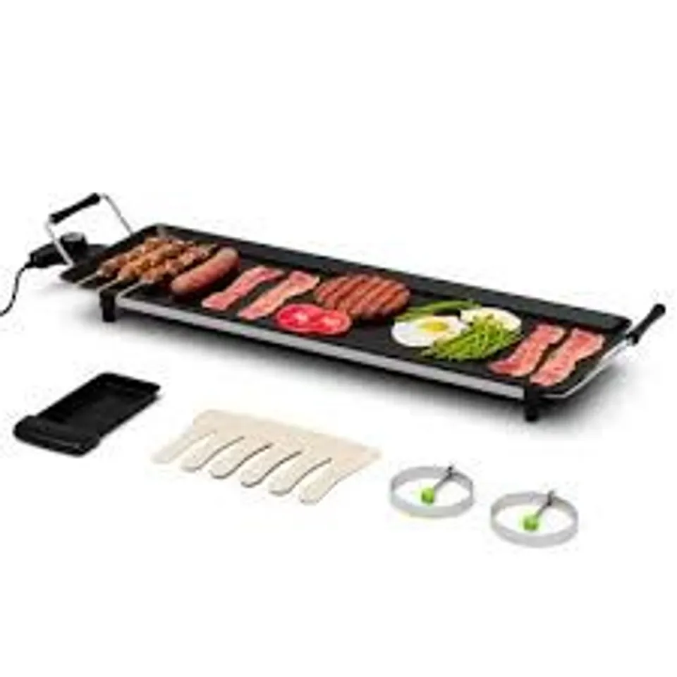 BOXED XL 70 X 23CM ELECTRIC TEPPANYAKI TABLE GRIDDLE