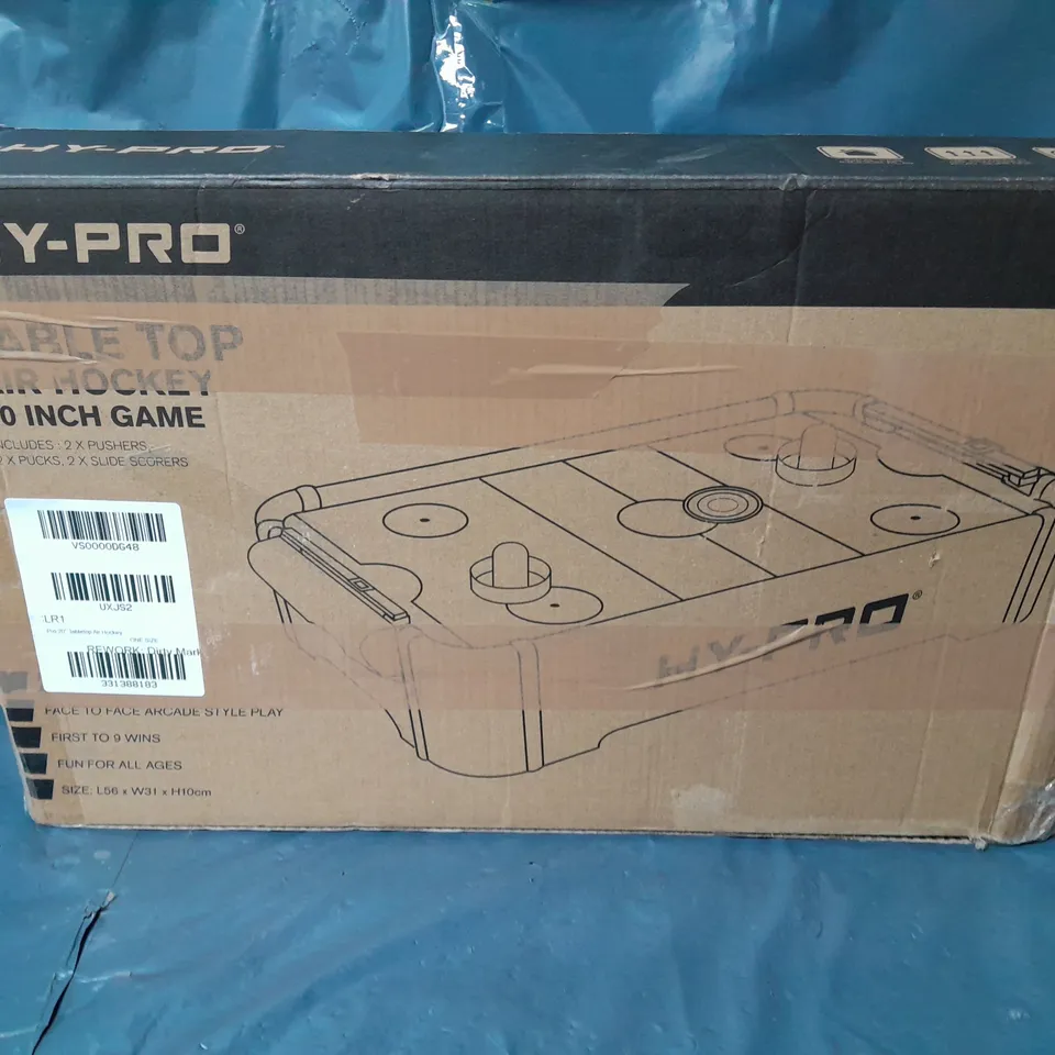 BOXED HY-PRO 20" TABLETOP AIR HOCKEY RRP £24.99