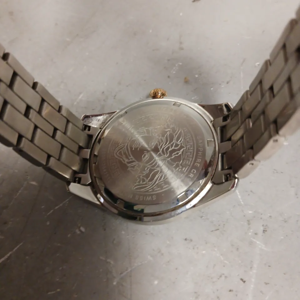 VERSACE GRECA TIME (41MM) BLACK DIAL / STAINLESS STEEL VE3K