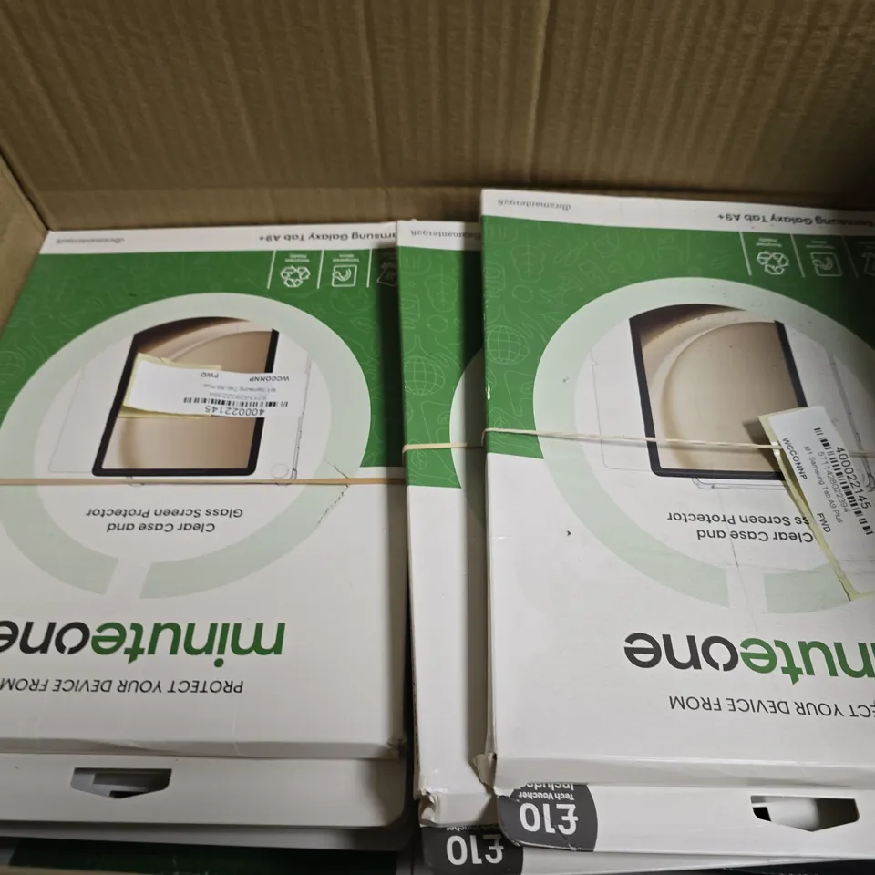BOX OF APPROXIMATELY 15 MINUTE ONE ITEMS TO INCLUDE - IPAD PRO 11 M4 , IPAD 10.2 , SAMSUNG GALAXY TAB A9+ ETC