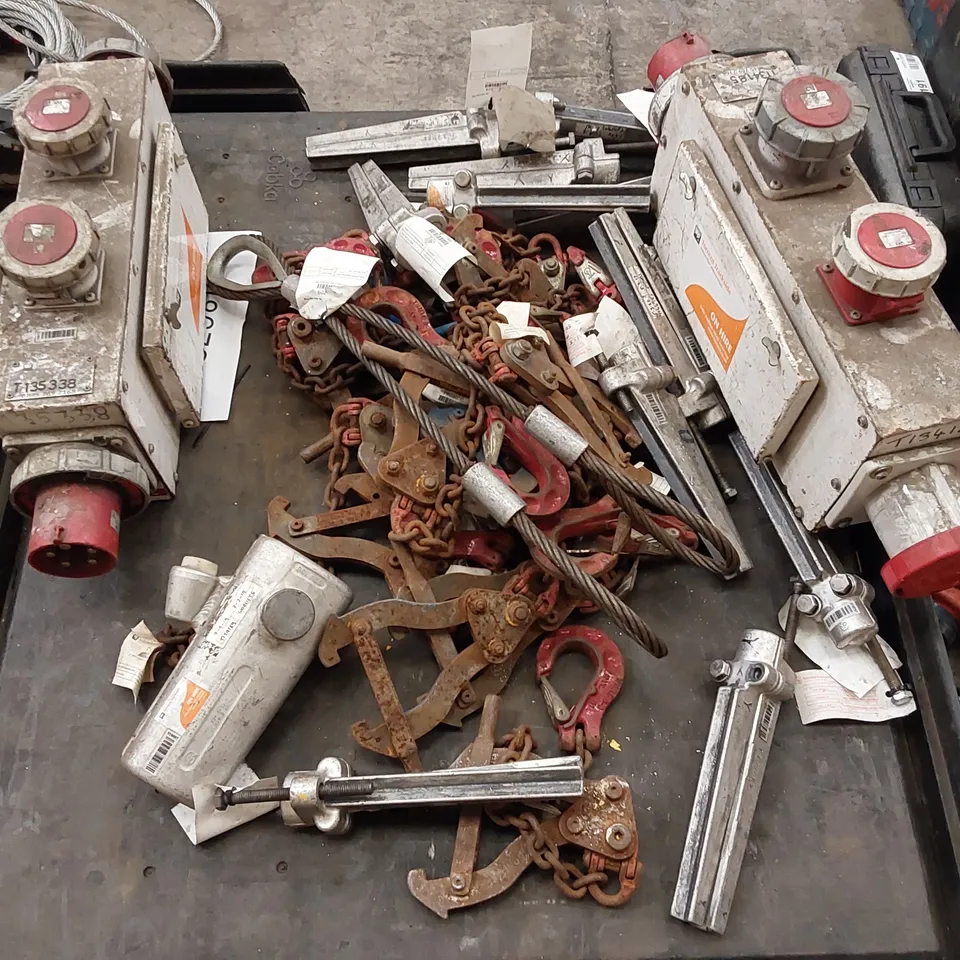 PALLET OF ASSORTED RAILWAY TOOLS AND EQUIPMENT 