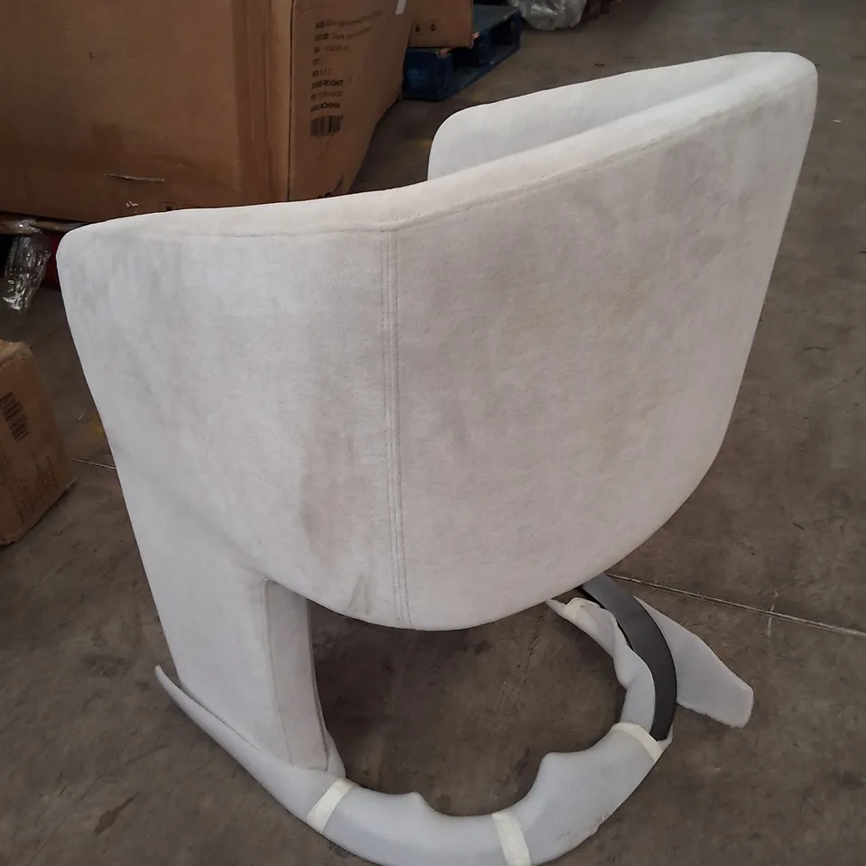 DANETTI LEIGHTON NATURAL GREY CHENILLE DINING CHAIR