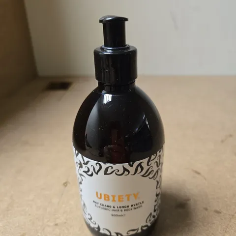 UBIETY MAY CHANG & LEMON MYRTLE HAIR & BODY WASH, 500ML