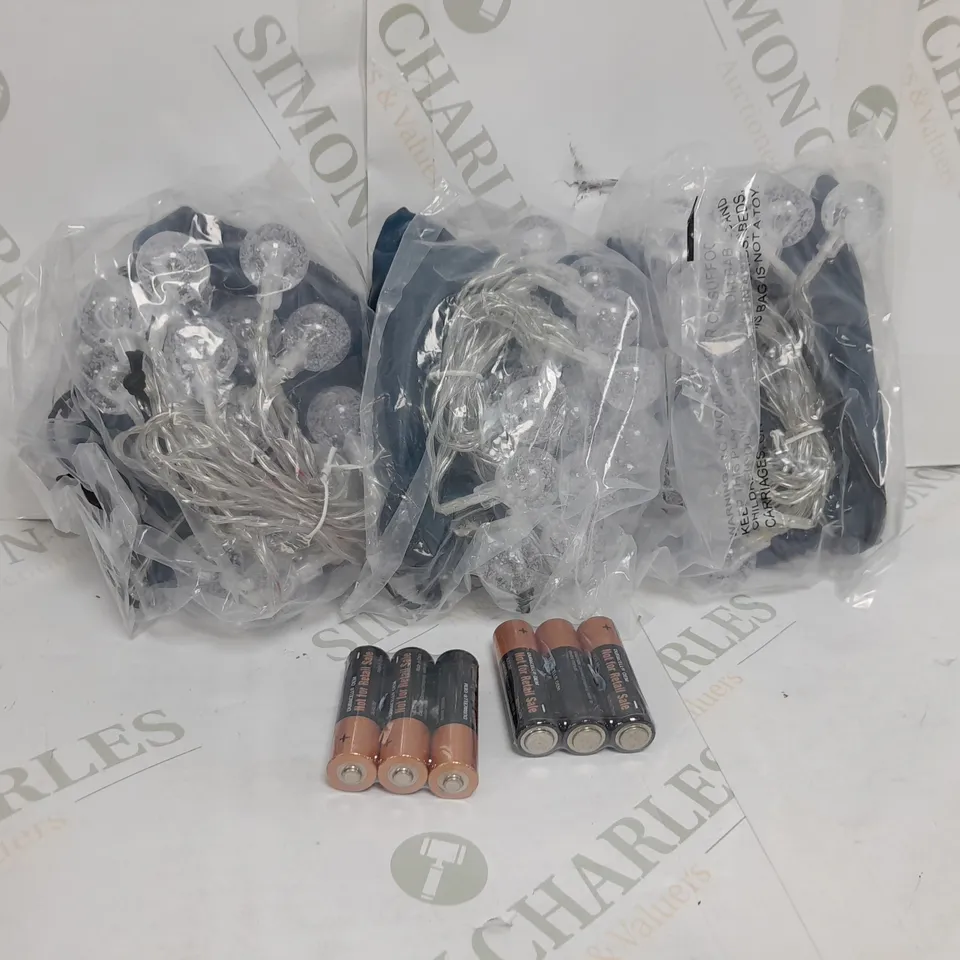 BOXED SET OF 3 BATTERY POWERED BALL LIGHTS
