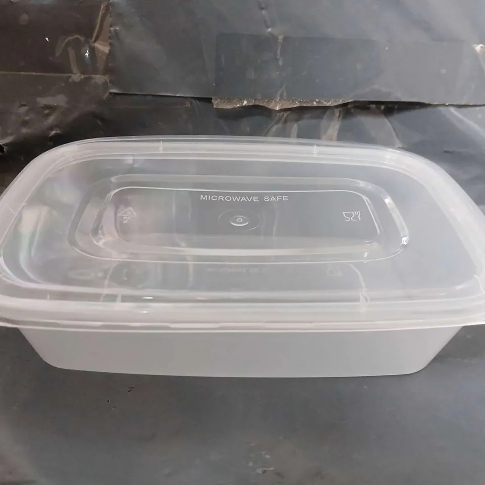 BOXED PCM PACK OF 250 CLEAR RECTANGLE PLASTIC CONTAINERS