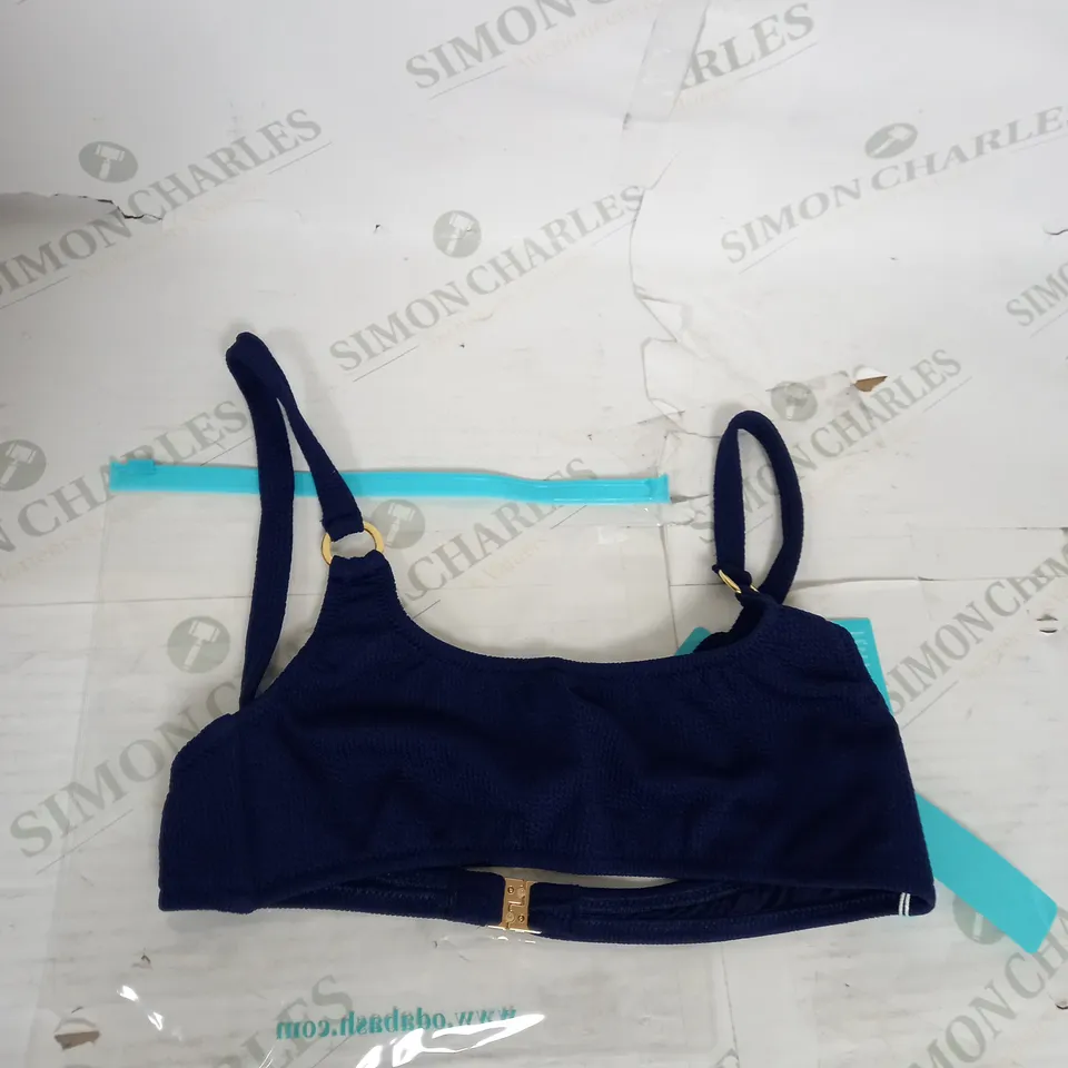 MELISSA ODABASH SWIMWEAR BARI TOP IN NAVY RIDGES SIZE 42