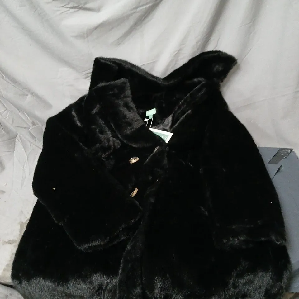 LA MAREY PATTERNED COAT SIZE SMALL/MEDIUM BLACK 