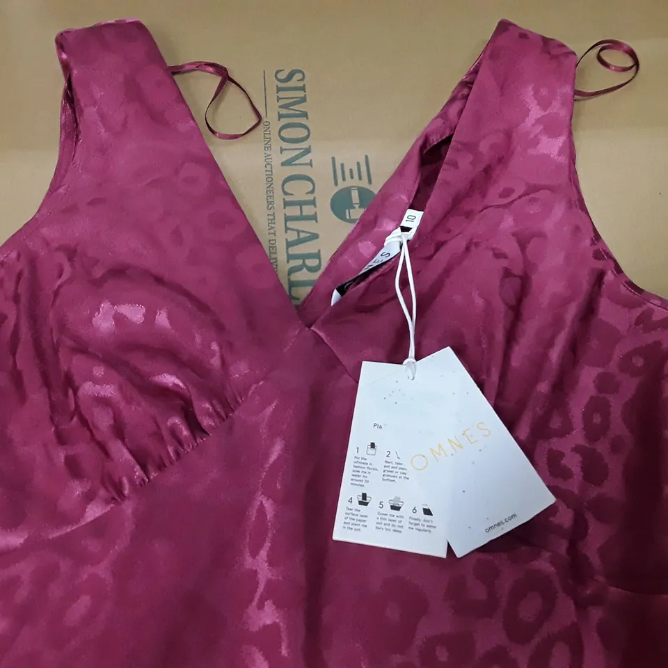 OMNES IRIS EMPIRE LINE MIDI DRESS IN PINK - 10