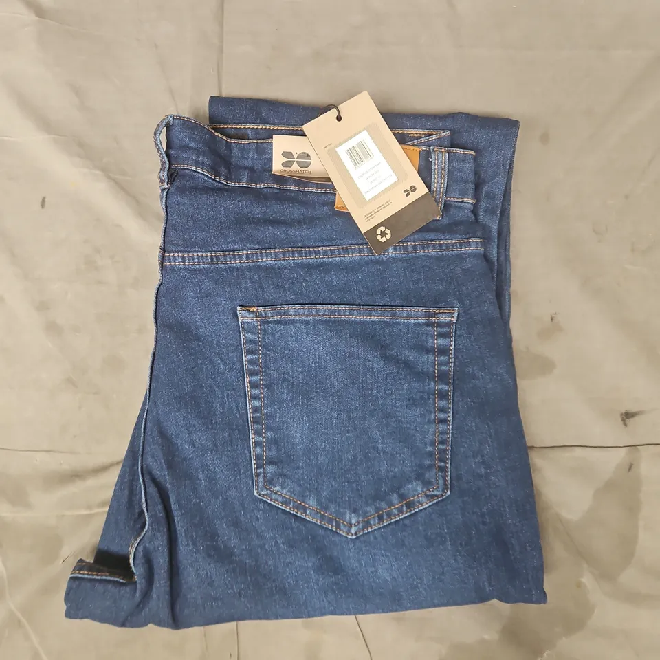 CROSSHATCH RELAXED FIT JEANS IN BLUE SIZE 36/34