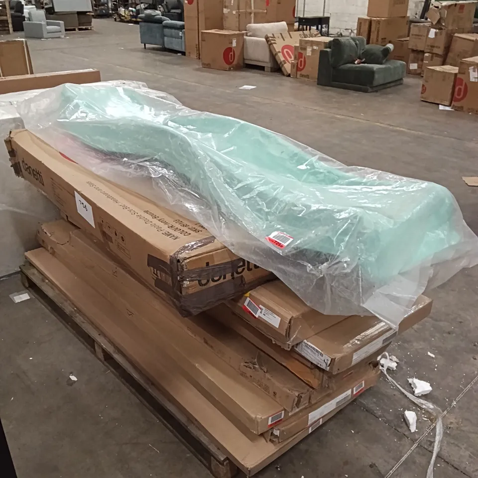PALLET OF ASSORTED INCOMPLETE FURNITURE PARTS AND PIECES