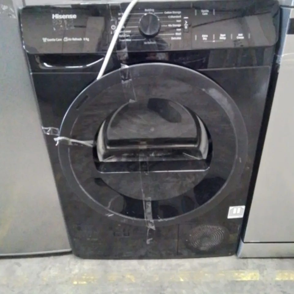HISENSE FREESTANDING 8KG FRONT LOAD TUMBLE DRYER IN BLACK