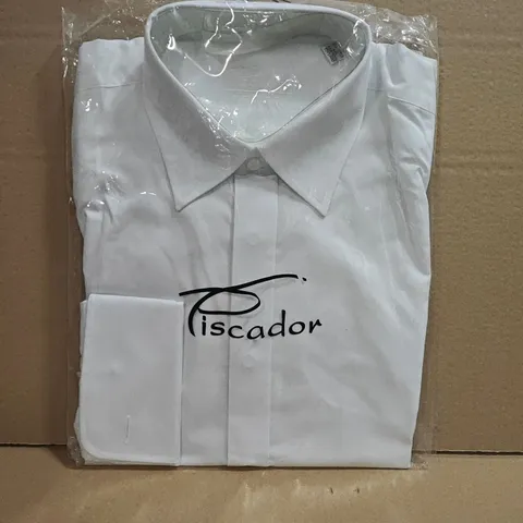 BAGGED PISCADOR LONG SLEEVE WHITE SHIRT - 15.5/40