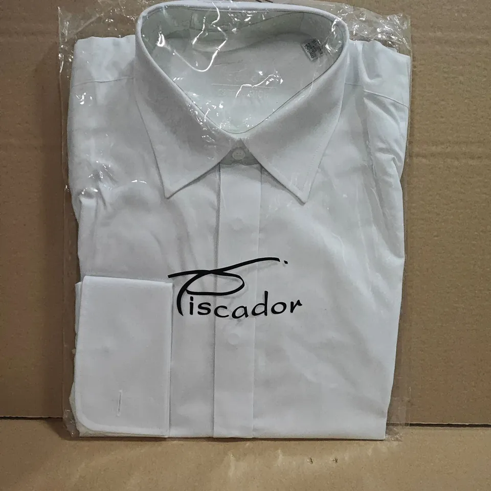 BAGGED PISCADOR LONG SLEEVE WHITE SHIRT - 15.5/40