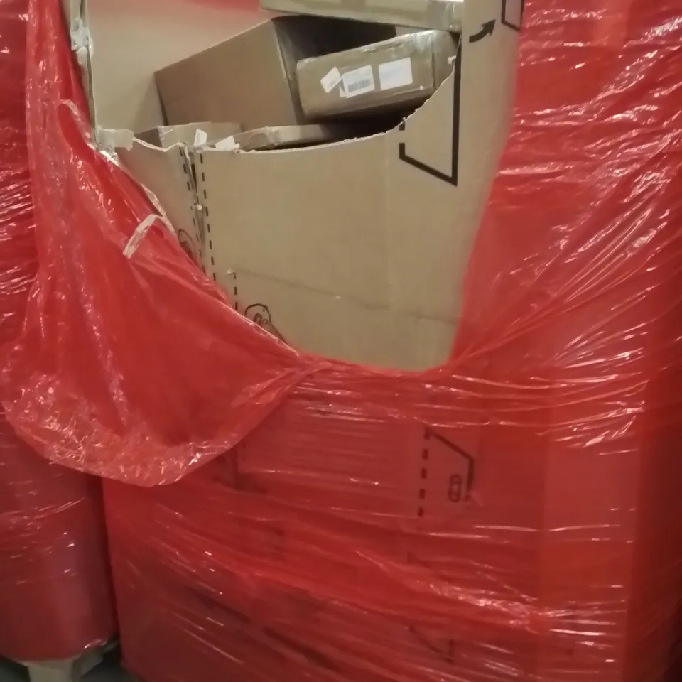 PALLET OF ASSORTED HOUSEHOLD GOODS AND PRODUCTS TO INCLUDE;WATER PUMP,RETRACTABLE SAFETY GATE,PET STAIRS