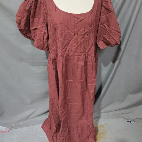 NOBODY'S CHILD MIMI MIDI DRESS IN BROWN SIZE 22