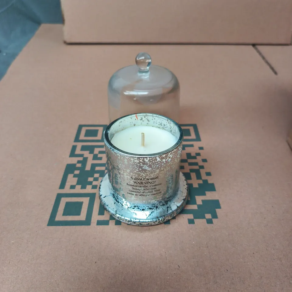 GISELA GRAHAM LONDON - SALTED CARAMEL SCENTED CANDLE IN GLASS JAR WITH DOME LID - BOX OF 6