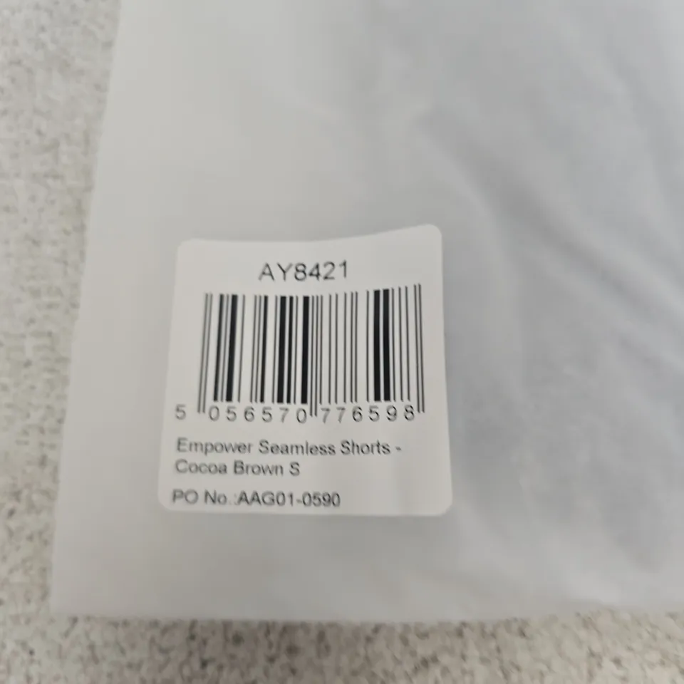 BAGGED AYBL COCOA BROWN EMPOWER SEAMLESS SHORTS – UK SIZE S