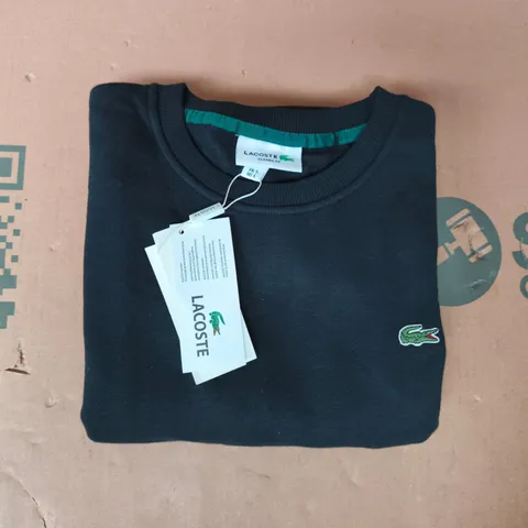 LACOSTE CLASSIC FIT LONG SLEEVE JUMPER IN BLACK SIZE US L/FR 5