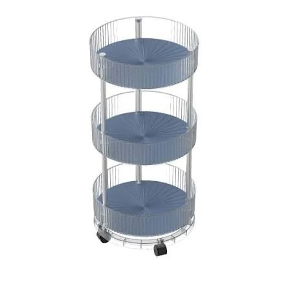 SARA DAVIES 3 TIER FLUTED TROLLEY WITH SILLICONE LINERS