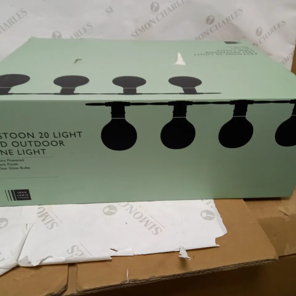 JOHN LEWIS FESTOON 20 LIGHT LED OUTDOOR LINE LIGHT