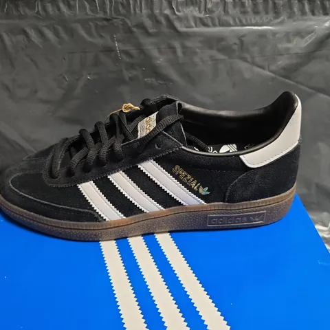 ADIDAS HANDBALL SPEZIAL SNEAKERS - BLACK SUEDE, UK 6