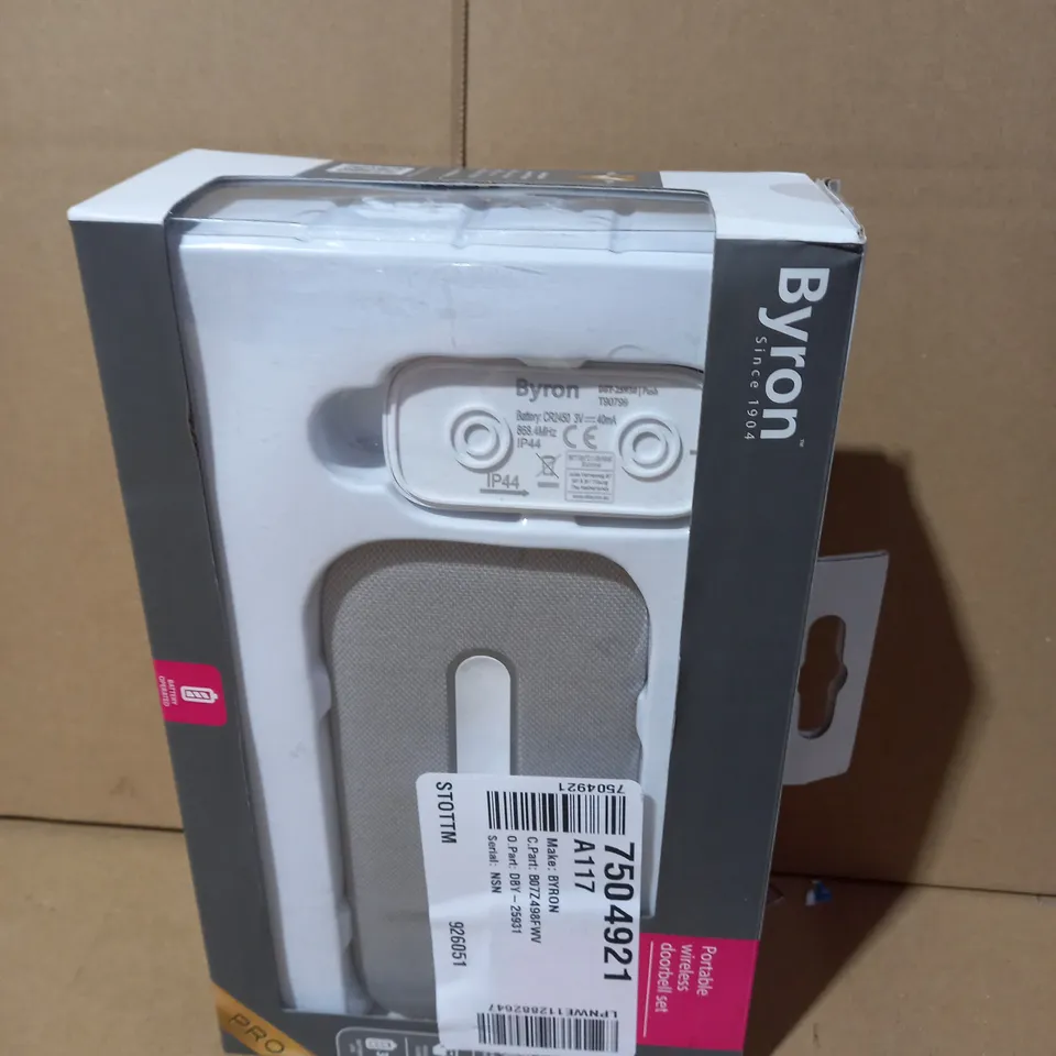 BYRON DBY-25931 WIRELESS PORTABLE DOORBELL SET