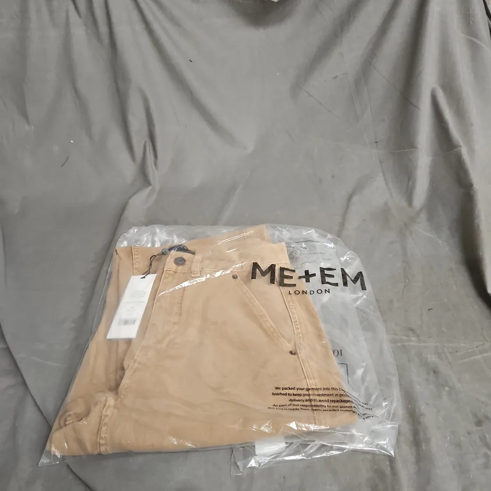 ME+EM LONDON ENGINEERED JEANS – WASHED TAN, UK SIZE 24