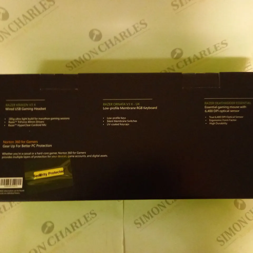 BRAND NEW BOXED RAZER GAMING BUNDLE 3 IN 1 TO INCLUDE USB GAMING HEADSET/ MEMBRANE RGB KEYBOARD AND ESSENTIAL GAMING MOUSE 