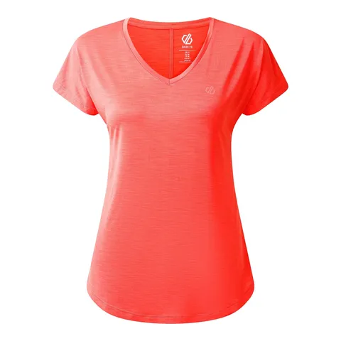 BRAND NEW DARE 2B WOMEN'S VIGILANT LIGHTWEIGHT T-SHIRT IN PEACH BLOOM SIZE UK 22
