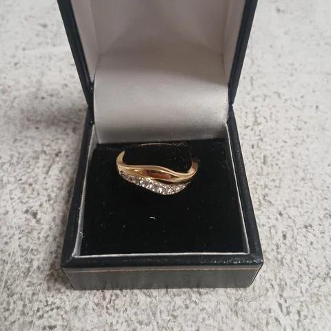 DIAMONIQUE EDIT PAVE WAVE RING