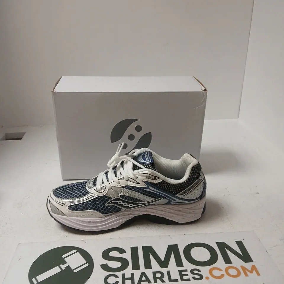 SAUCONY RUNNING SHOES – WHITE/BLUE MESH - UK 8.5