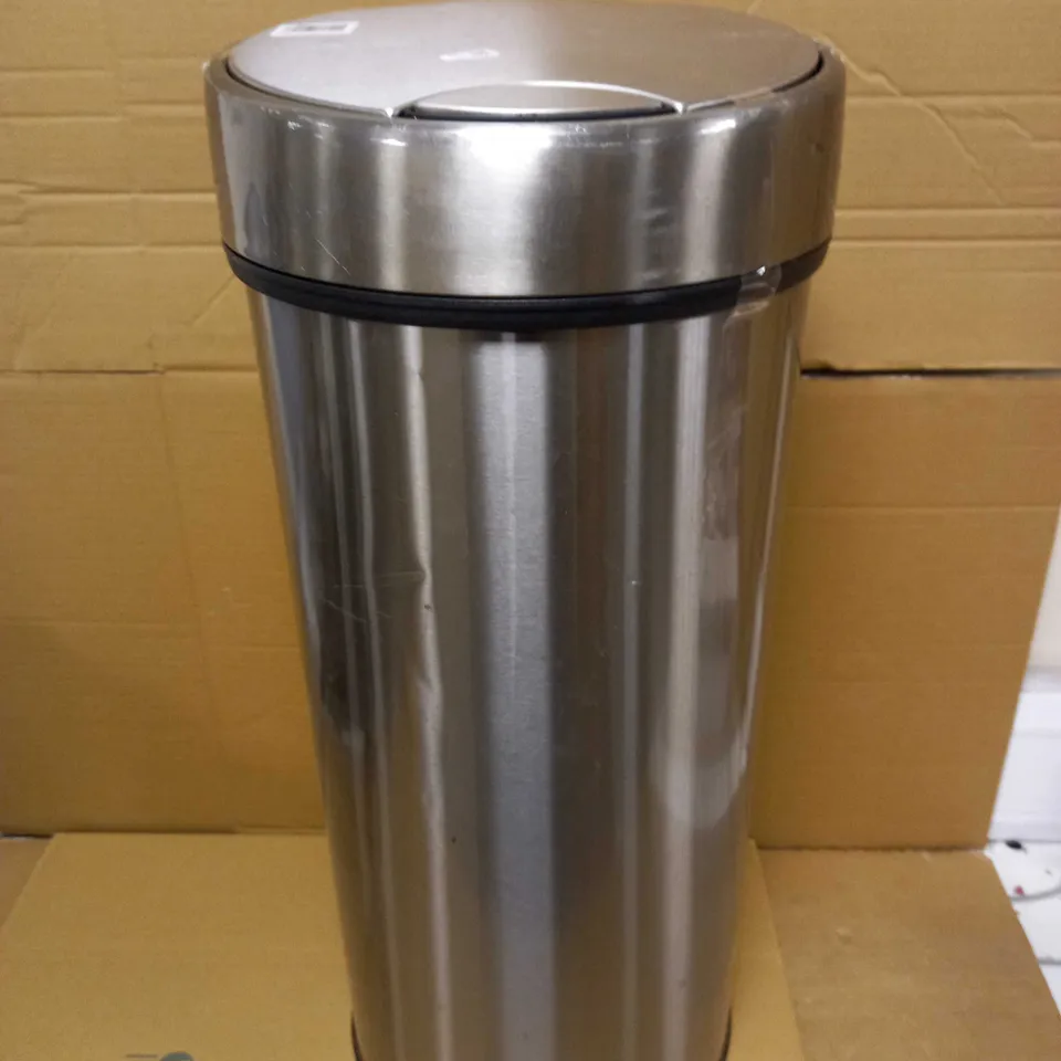 STAINLESS STEEL PUSH TOP LID KITCHEN BIN