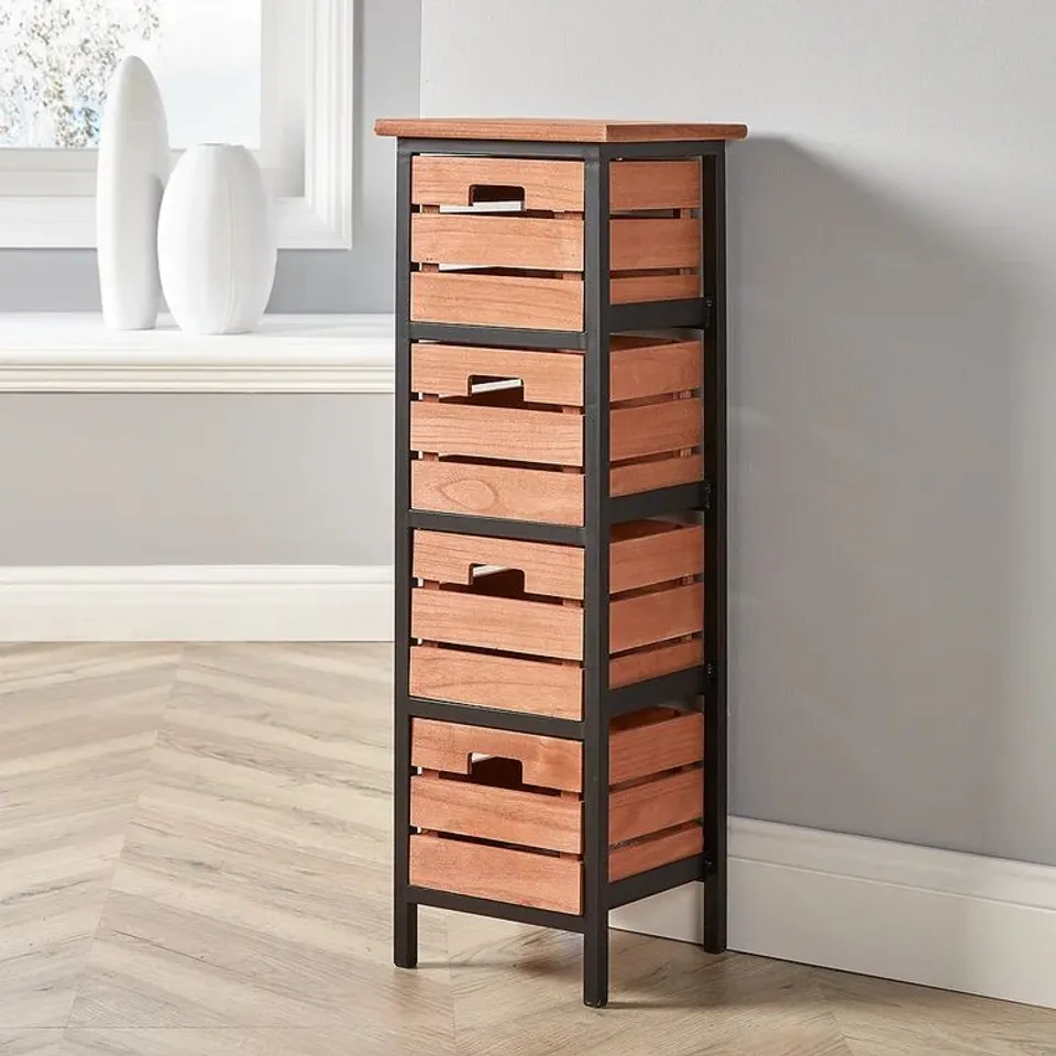 BOXED STCYR 4-DRAWER SMALL CHEST OF DRAWERS (1 BOX)