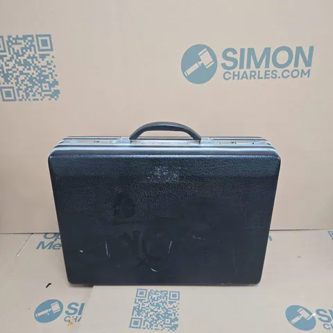 POTTERTON BRIEFCASE – HARD-SHELL, BLACK TEXTURED EXTERIOR