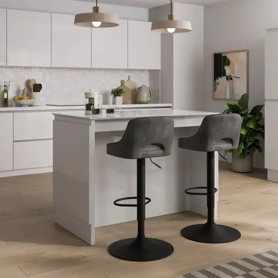 BOXED INEZ KITCHEN ISLAND OFF WHITE (2 BOXES)