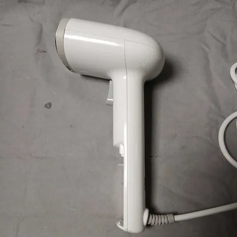 WHITE HANDHELD CLOTHES STEAMER WITH POWER CORD