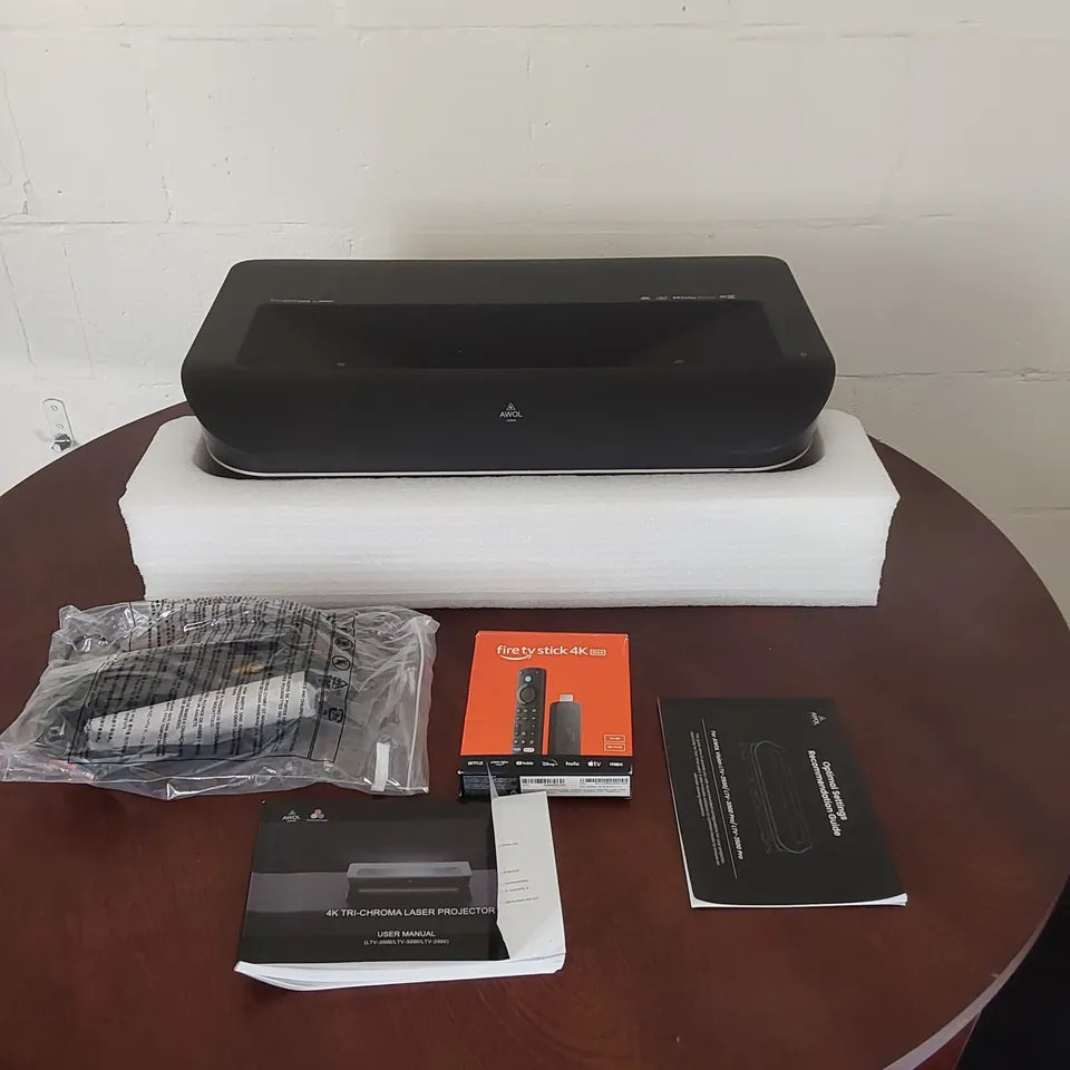 BOXED AWOL VISION LTV-3000 PRO 4K 3D RGB ULTRA SHORT THROW TRIPLE PROJECTOR WITH DOLBY VISION & ATMOS