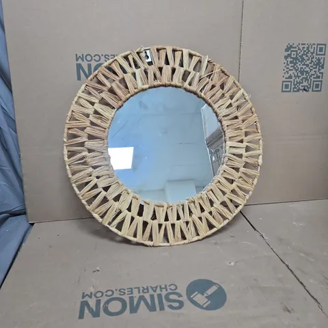 12 GISELA GRAHAM WOVEN ROUND MIRRORS