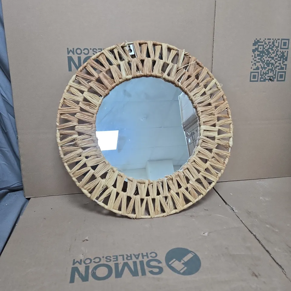 12 GISELA GRAHAM WOVEN ROUND MIRRORS