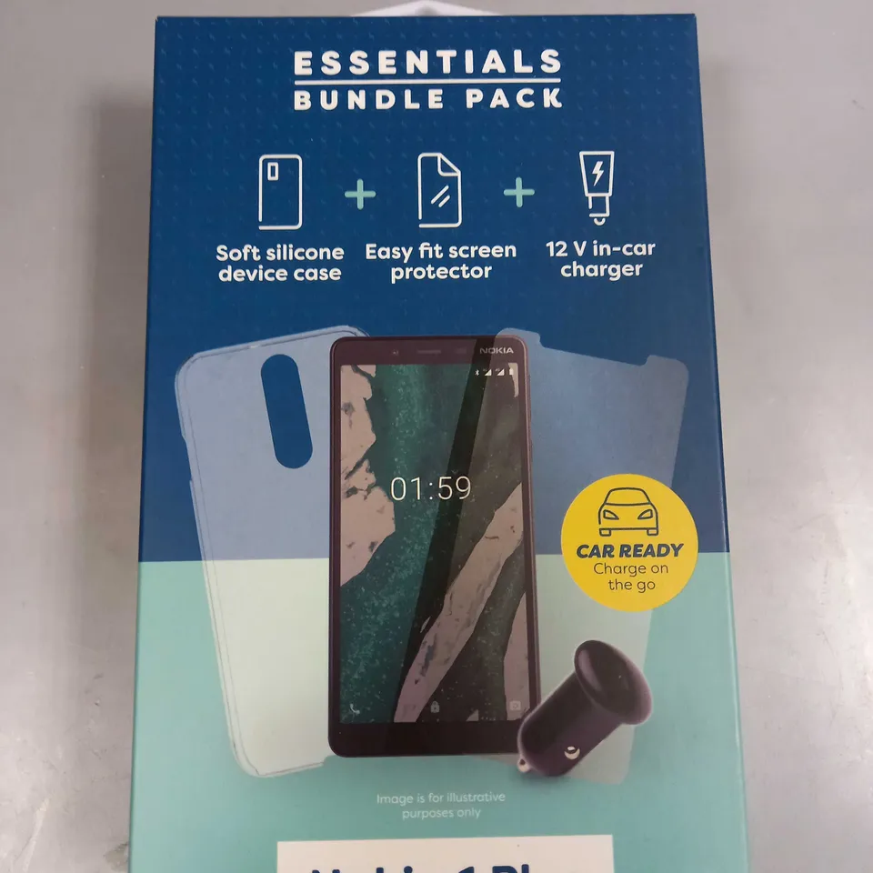 APPROXIMATELY 30 BRAND NEW BOXED ESSENTIAL BUNDLE PACKS FOR NOKIA 1 PLUS