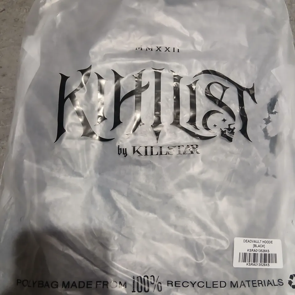 APPROXIMATELY 9 BRAND NEW KILLSTAR CLOTHING PRODUCTS TO INCLUDE; DEADVAULT HOODIE