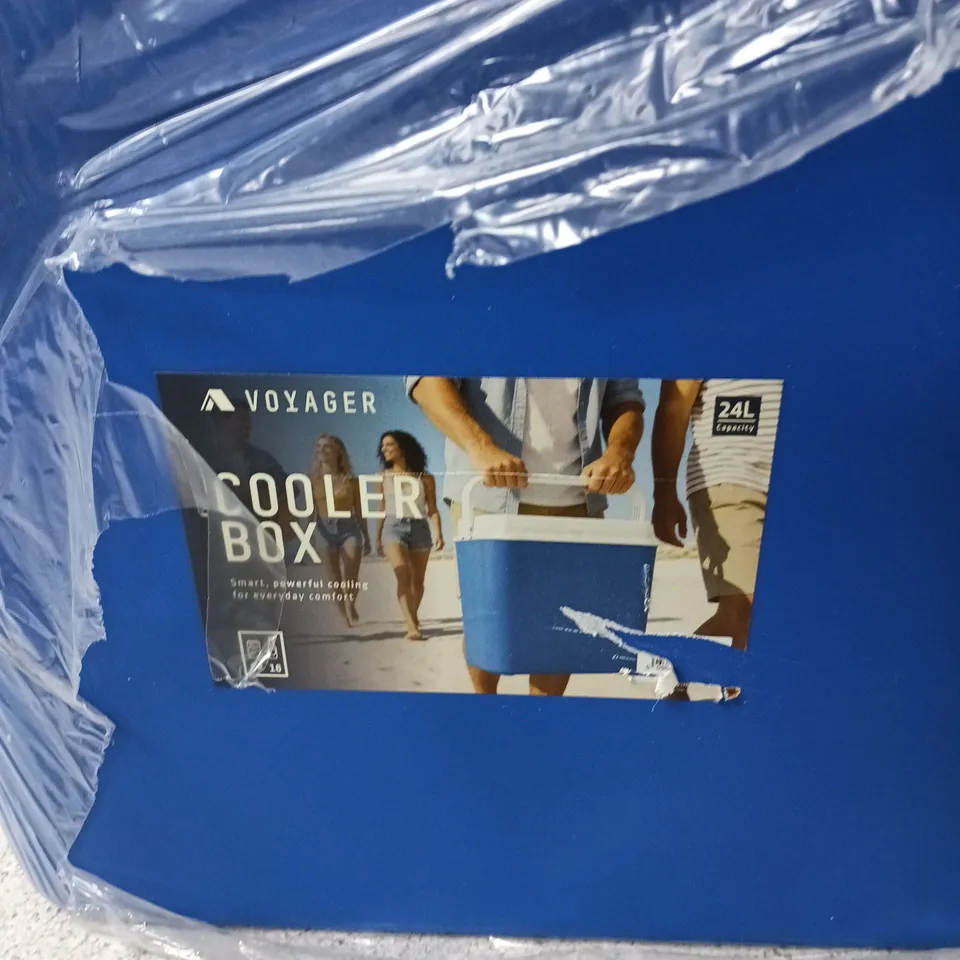 VOYAGER COOLER BOX 24L – BLUE PLASTIC ICE BOX