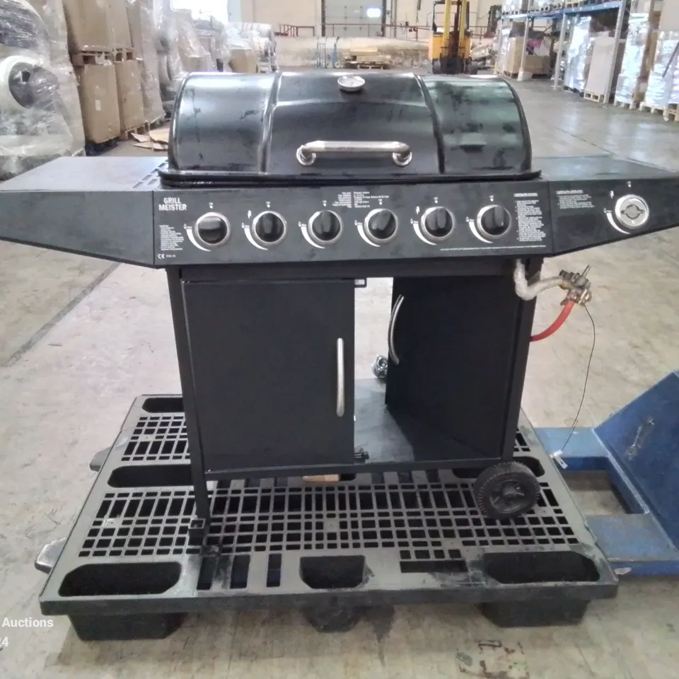 PALLET CONTAINING GRILLMEISTER GASGRILL 6 PLUS 1 PROPANE, BUTANE GAS BARBECUE 