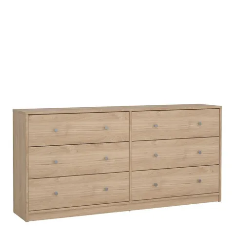 BOXED MAY CHEST OF 6 DRAWERS (3+3) IN JACKSON HICKORY OAK