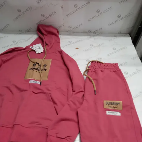 BURBERRY PINK LOGO TRACKSUIT - XL