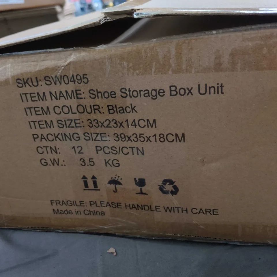 SHOE STORAGE BOX UNIT – BLACK, , 33X23X14 CM (SKU SW0495)