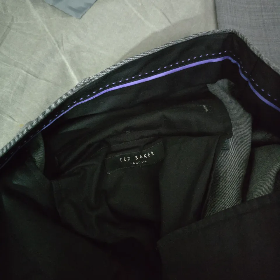 TED BAKER LONDON MEN'S GREY TAILORED TROUSERS