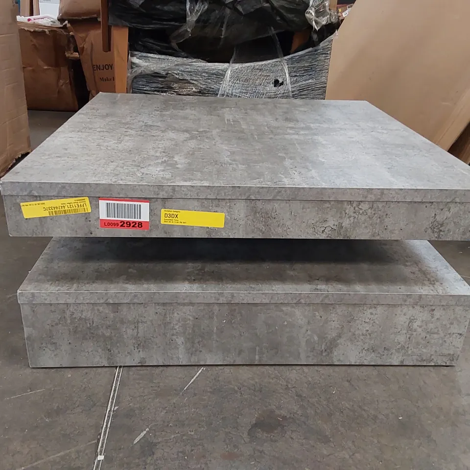 DOWNER BLOCK COFFEE TABLE - LIGHT GREY CONCRETE (1 ITEM)
