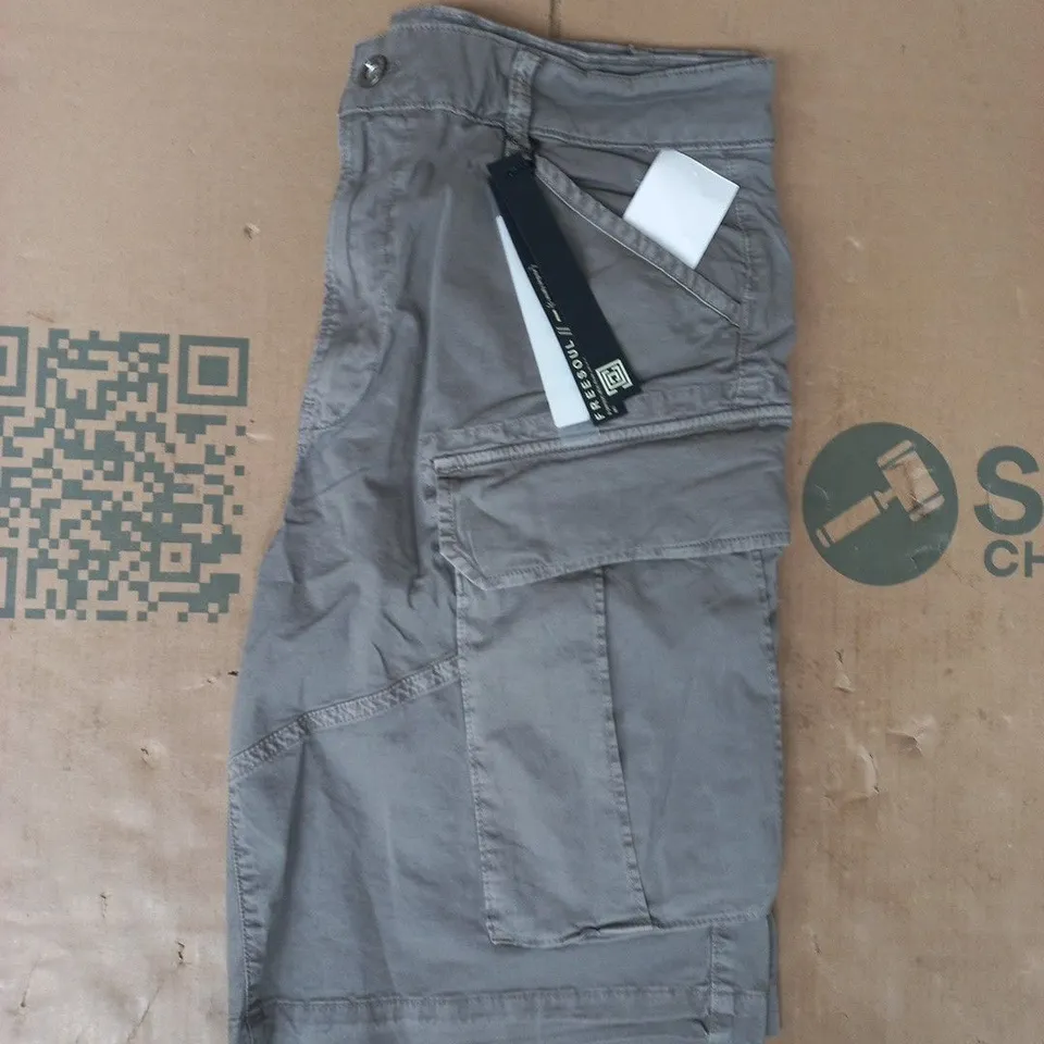 FREESOUL ROCKET SHORTS IN WILD DOVE GREY SIZE 34